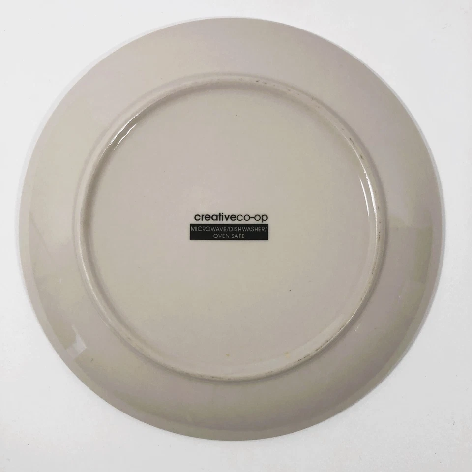 Plato Redondo Creativo Cooperativo 8" Estilo Vintage Francés Azul Crema Savon Au Musc Foto 4 de 4