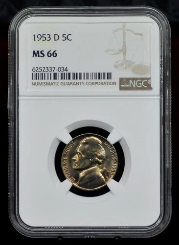 1953-D NGC MS66 Toned Jefferson Nickel [101DUD]