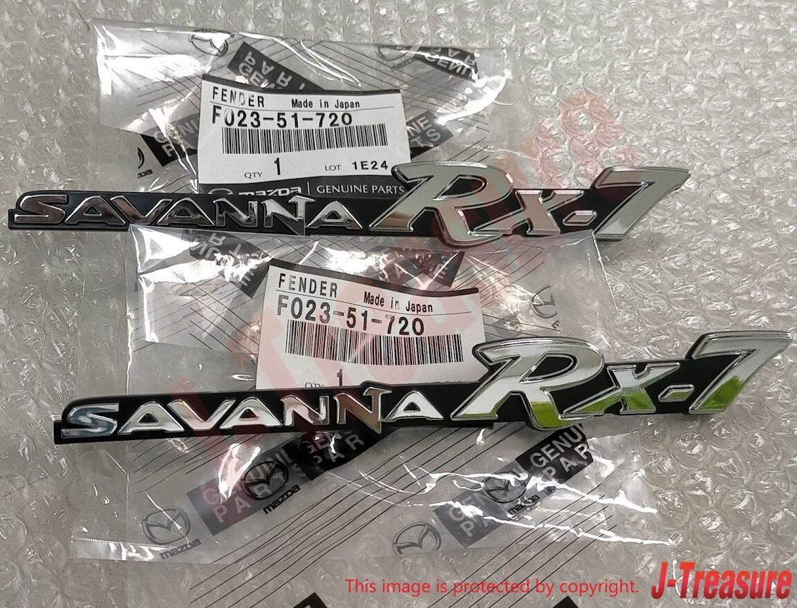 MAZDA RX-7 SAVANNA SA22C 83-85 Genuine Fender Badge Emblem 2set