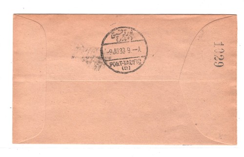 DANZIG FREIE STADT (Poland) Cover *PAQUEBOT* EGYPT Port Taufiq 1933 Essex MA339 - Picture 6 of 10
