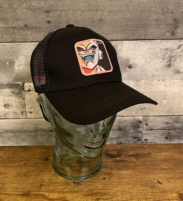Trucker Hat Majin Cap Kids Dragon Ball Z Majin Buu Black Trucker