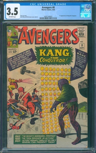 Avengers #8 ⭐ CGC 3.5 ⭐ 1st Appearance KANG the Conqueror Silver Age Marvel 1964