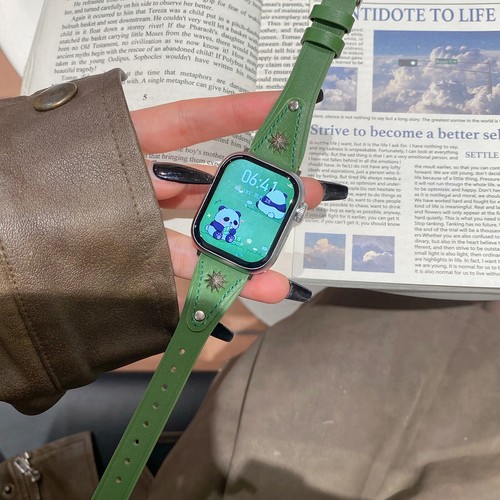 Fashion Slim Leather Wristband For iWatch Series 10 9 8 Ultra SE 7 6 5 4 3 2 1 - Picture 8 of 31