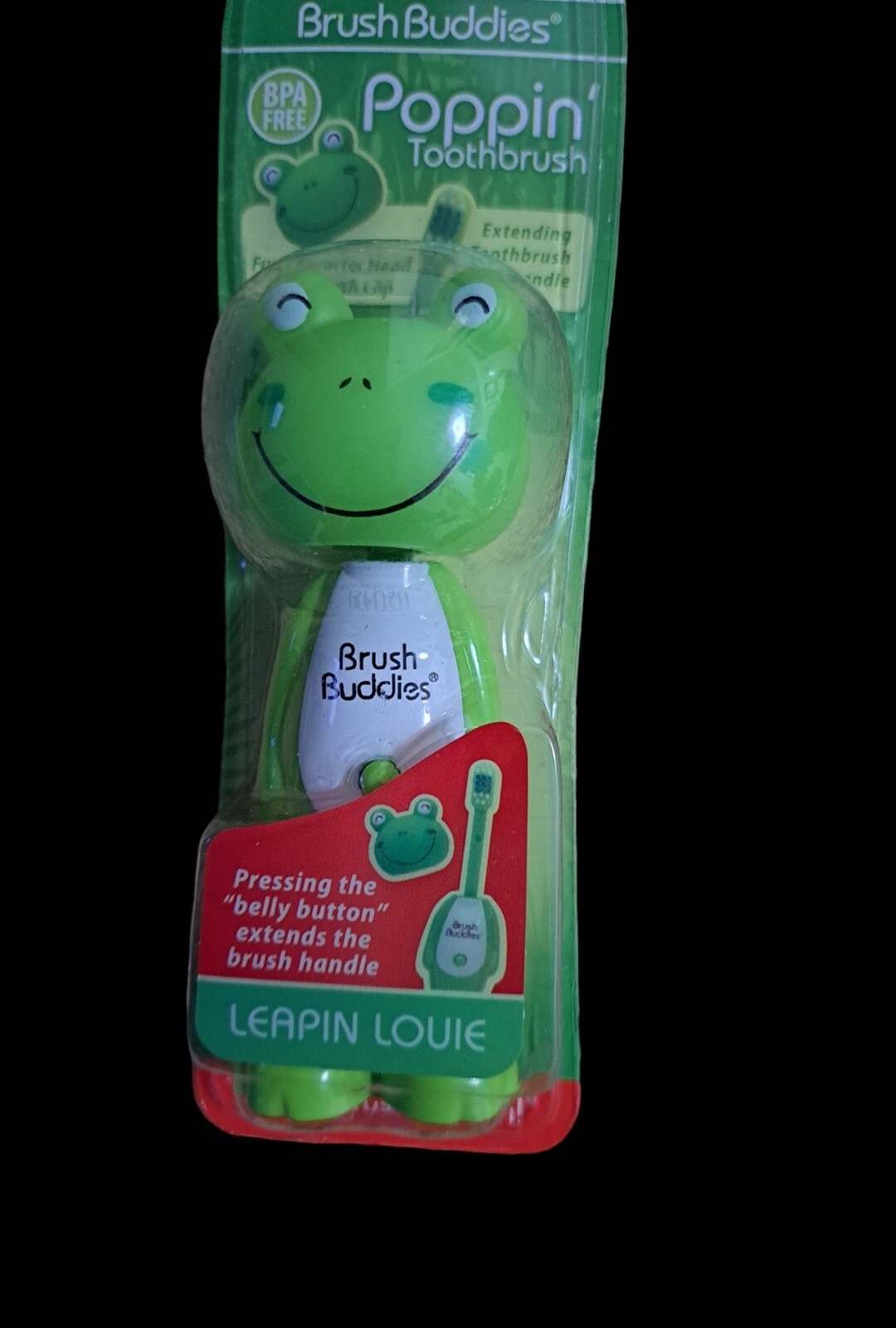 Brush Buddies Kids Poppin' Toothbrush Soft /Leaping Louie New In Package