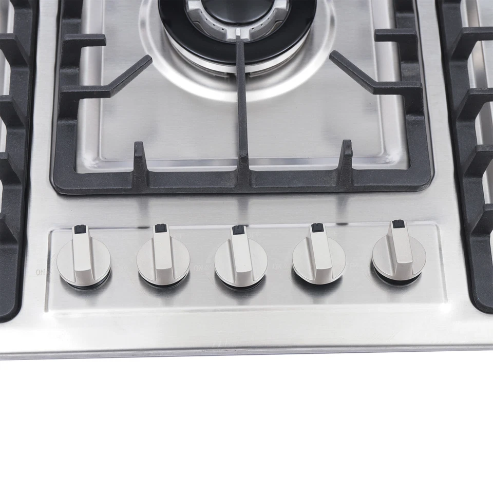 23''/34" Gas Hob 4 Burner Stainless Steel For Natural Gas Propane Gas Stove Gas Cooker - Image 3 of 4