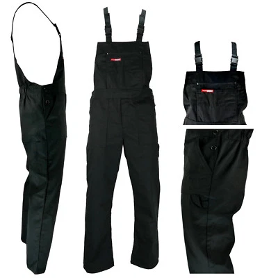 Arbeitslatzhose Arbeitskleidung Schwarz Latzhose Blaumann Arbeitshose Gr.48 - 62