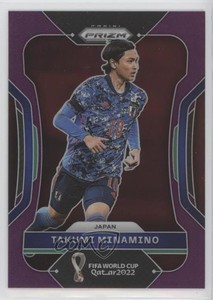 2022 Panini Prizm FIFA World Cup Qatar Soccer Purple Takumi Minamino #133