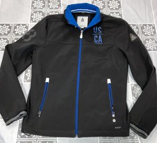 Gaastra Womens Jacket Xl Softshell G3-m Black Sailing Yachting Logo Zip Pockets