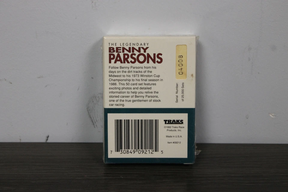 The Legendary Benny Parsons 1992 Traks 50 Racing Card Set STILL SEALED - Image 2 of 2