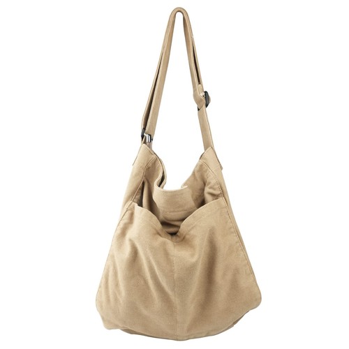 Canvas Crossbody Shoulder Tote Bag for Women and Men W/Multi-pocket Casual Purse - Picture 8 of 15