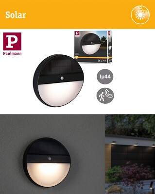 Paulmann Solar Wandleuchte Elois Anthrazit mit Bewegungsmelder + 2 Schalt Modi 