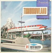 1960's Disneyland Tomorrowland 3d View-Master 3 Reel Packet - Edition "B"