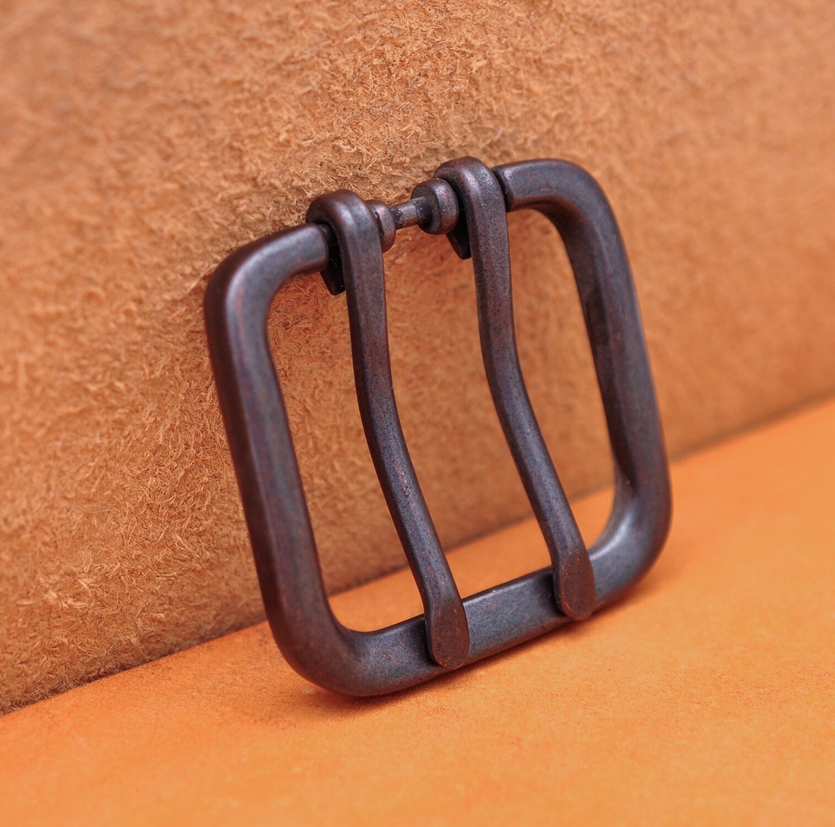 Double Pin Roller Prong Belt Buckle - Antique Silver Alloy, Fits 40mm Wide Belts, 46x55mm Size