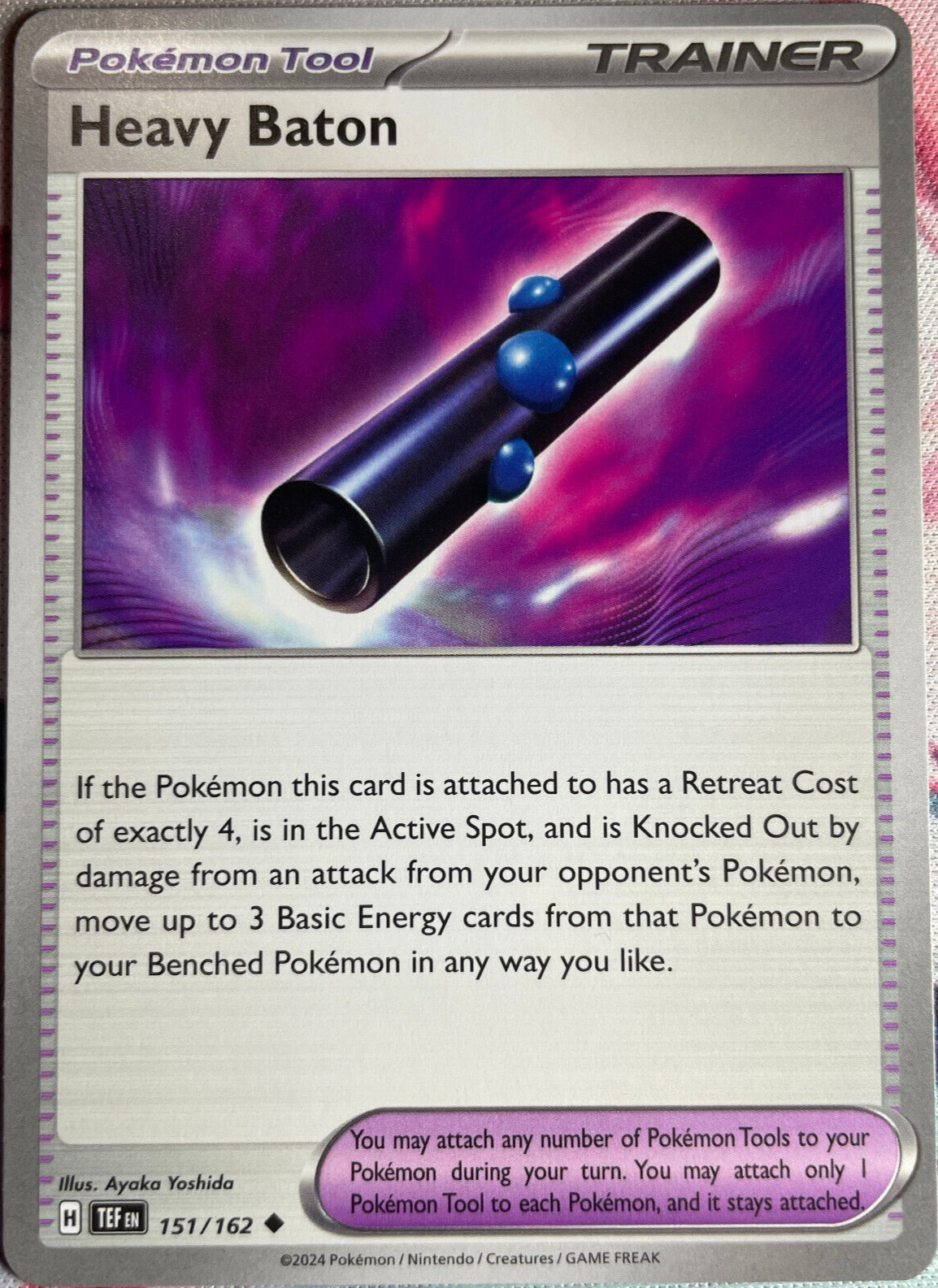 Heavy Baton - 151/162 - Temporal Forces Pokemon 2024