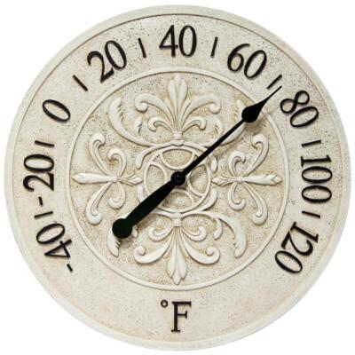 Infinity Instruments Thermometer Blanc Fleur Weathered Off-White Open-Faced