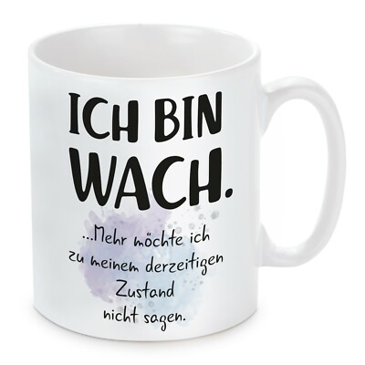 Herzbotschaft  Tasse mit Motiv Modell:  Ich bin wach.