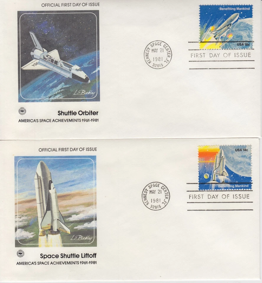 USA 9FDC Americas space achievements 1961-81 Kennedy Space Center may 21 81 Or20 - Image 4 of 4
