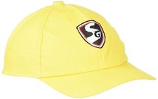 SG Junior Cricket Caps For Kids Size Yellow Color Pack of 1