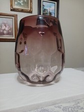 Lenox Hive Collection Glass Crystal Plum Purple Optic Honeycomb Vase NIB 9.5&rdquo;