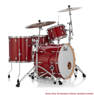 Pearl PMX Professional Maple Sequoia Red Lacquer Drums No Mount/Virgin  22_12_16