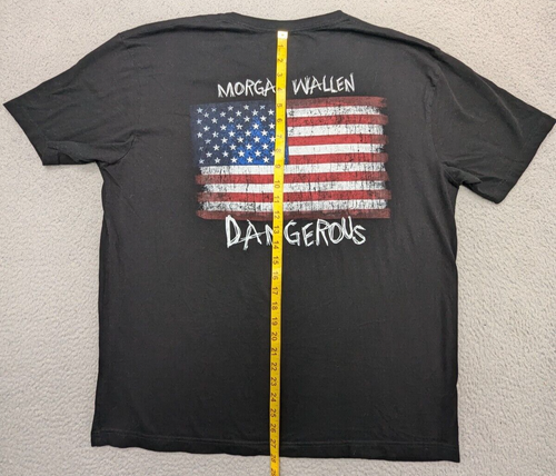 Morgan Wallen T-shirt Mens Medium Black SS Crew Neck Dangerous Concert Shirt - Picture 6 of 7