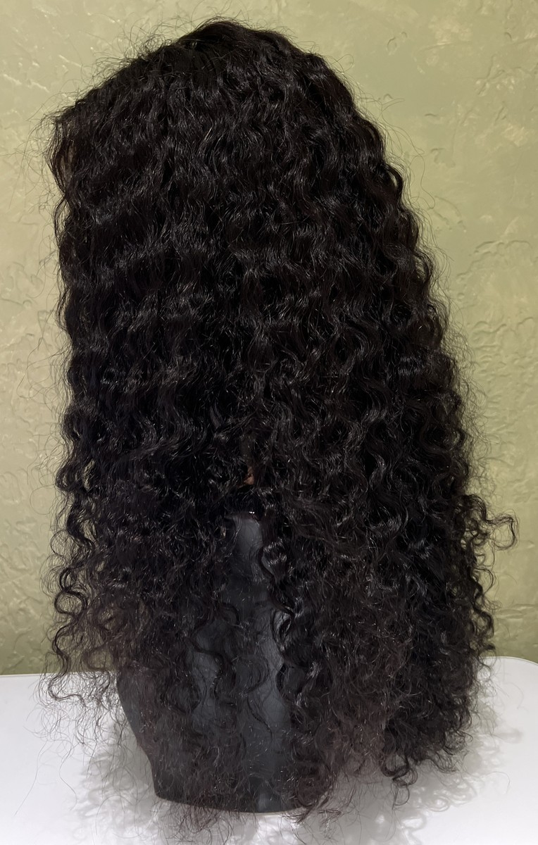 360 Lace Frontal 100% Natural Human Hair Wig Natural Black  display picture 3
