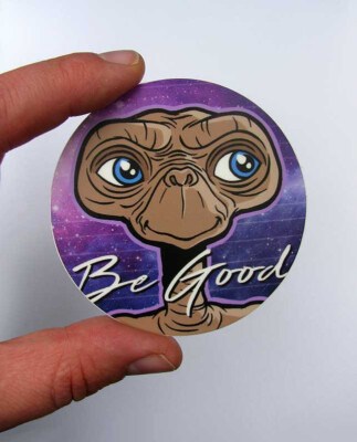E.T. 3'' Vinyl Sticker 'Be Good' Circle Extra Terrestrial Skateboard Car Decal