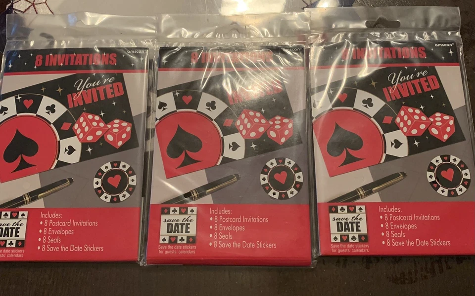 Amscan - Casino / Tarjeta Fiesta Decoración Lote de 74 piezas en total Foto 2 de 4