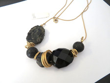 J.JILL BLACK BEAD NECKLACE 28"