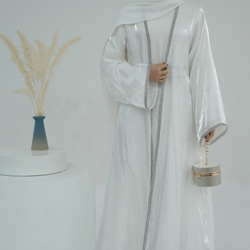 Abaya Kaftan Muslim Women Open Cardigan Maxi Dress Kimono Robe Set Dubai Ramadan - Picture 69 of 70