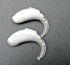 Phonak V70-M Bolero Hearing Aids Silver 13 Battery PAIR *FACTORY REFURBISHED*
