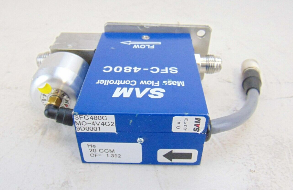 SAM SFC-480C Mass Flow Controller, He 20sccm *used working | eBay