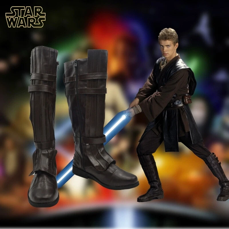 Star Wars Darth Vader Anakin Skywalker Disfraz Zapatos Accesorios PU Botas Largas Foto 2 de 4