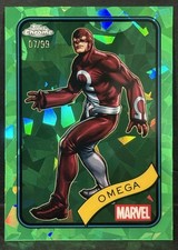 2025 Topps Chrome Sapphire Edition Marvel #196 Omega Green Sapphire /99