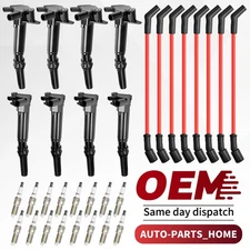 For Ford F-250 F-350 E-450 UF834 UF865,8 Ignition Coil + 16 Spark Plug + 8 Wires