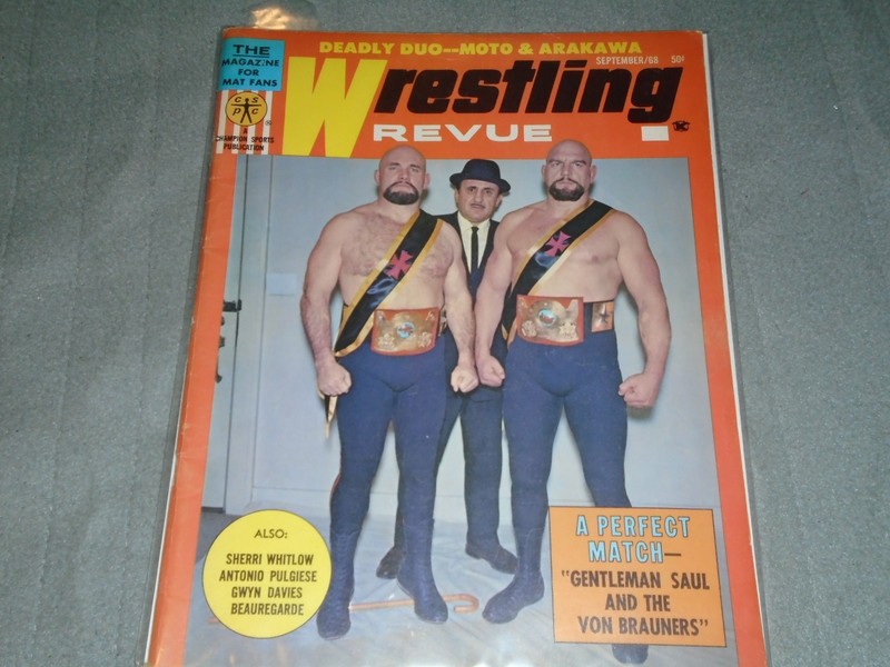 Wrestling Revue September 1968 Fred Blassie Moto Arakawa Saul Von Brauners