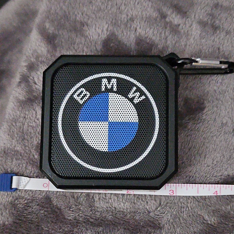 BMW Bluetooth Speaker w/ Carrying clip and cord. New Tested Works Great 