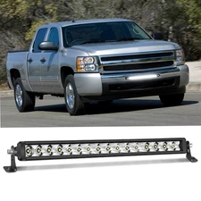18/20 Inch LED Work Light Bar Single Row Spot Flood Combo Work UTE Truck SUV ATV