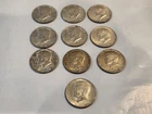 10 Kennedy Half Dollar Coins 40% Silver  Actual Coins Pictured FREE SHIPPING