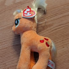 Ty My Little Pony Applejack Original Beanie Babies Plush Orange with Tag