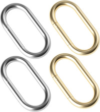 4Pcs Gold Keychain Clip  Spring O Ring - Purse  Carabiner Clip for Keys, Ba...
