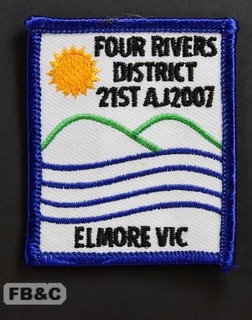 2007 AJ 2007 Elmore Four Rivers District Patch Badge Scouts Australia