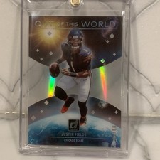 2021 Donruss Clearly Justin Fields Out of this World holo RC Rookie /10