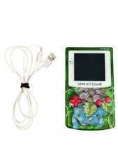 Gameboy Color MODDED OLED Screen Custom Pok mon Venusaur Shell  battery mod