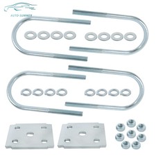 Trailer U Bolt Kit For 3500lb 2-38 Round Axle Trailer Axle Leaf Spring U Bolts