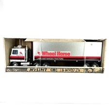 1980s Nylint Wheel Horse Lawn & Garden Semi Tractor Trailer 18 Wheeler In Box