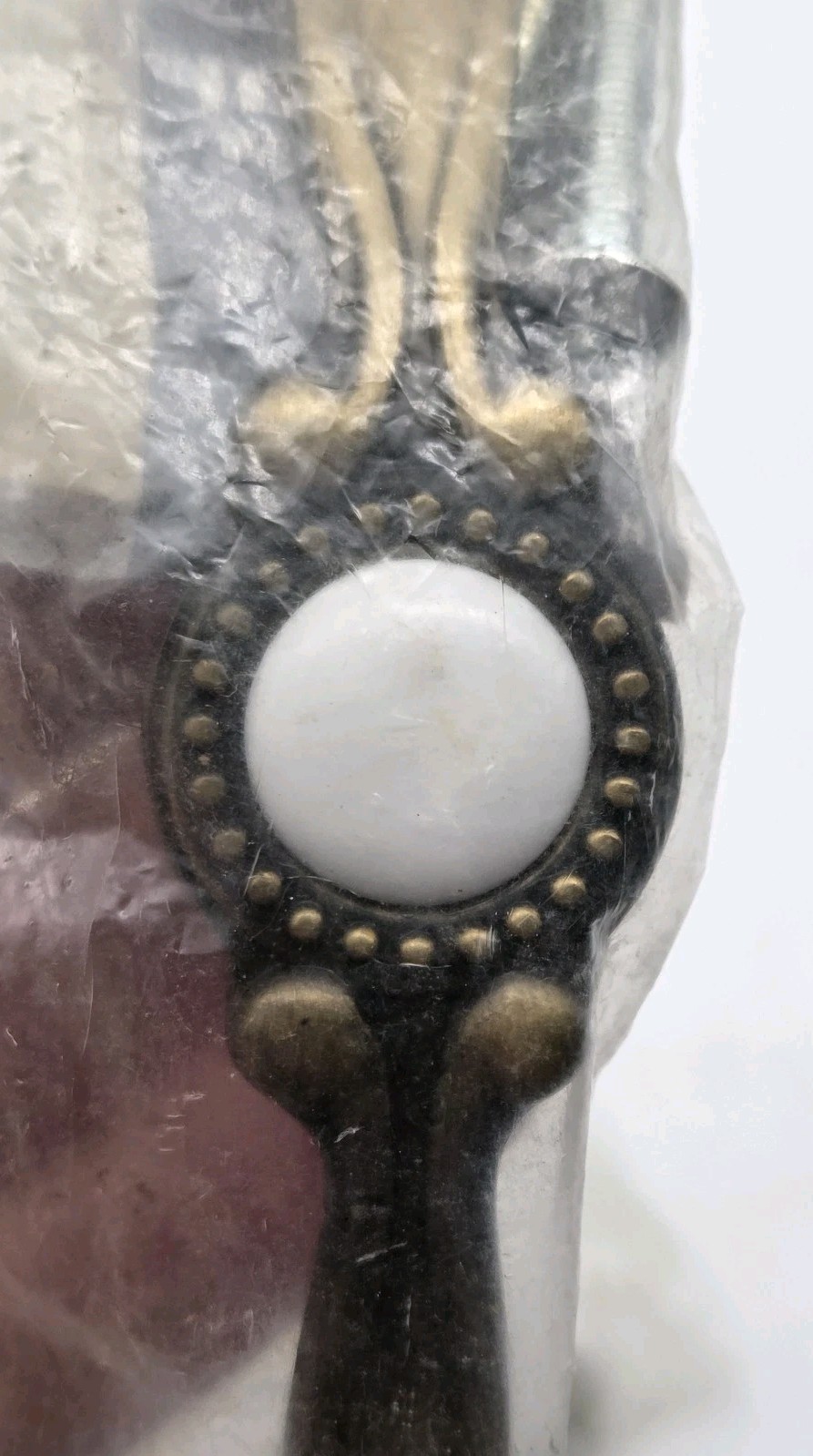 Belwith Drawer Pull Hickory Cavalier Antique Brass White 5” 3"cc P956-W Lot of 2