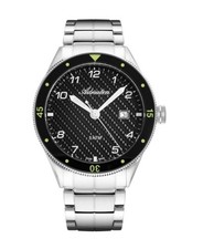 Orologio ADRIATICA Uomo Quarzo Casual Abito Classico Quadrante Nero Impermeabile Svizzero