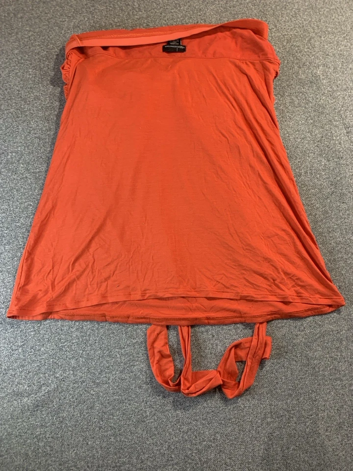 Moda International Tankini Top Mujer XL Naranja Cuentas Halter Cuello Traje de Baño Playa Foto 2 de 4