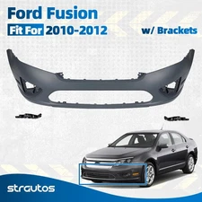 For 2010 2011 2012 Ford Fusion Front Bumper Cover Kit W/ Brackets Primed